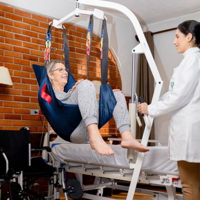 Guincho para Elevação Manual de Acamados até 180 Kg D5000 Dellamed Branco