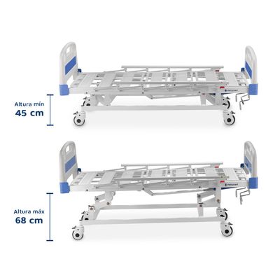 Cama Hospitalar DX3 5 Posições até 200 Kg Dellamed Branco