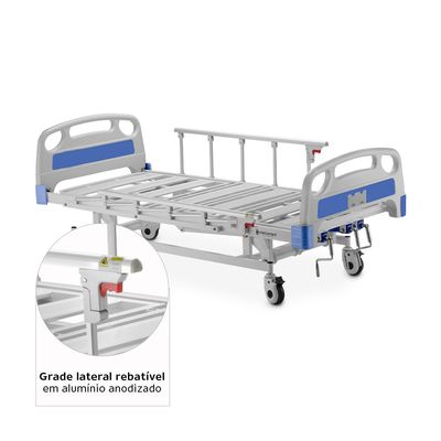 Cama Hospitalar DX3 5 Posições até 200 Kg Dellamed Branco
