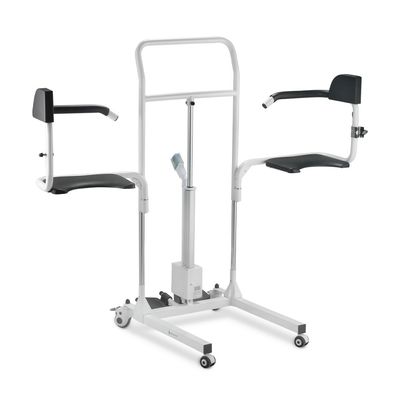 Cadeira de Transferência Multiuso com Elevação Eletrônica até 135 Kg Assento 48,5 cm D80 Dellamed Branco