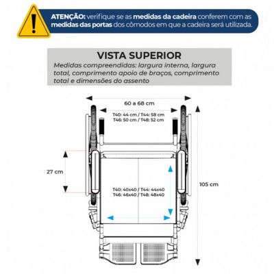Cadeira de Rodas em Alumínio Dobrável D600 com Apoio de Cabeça Dellamed - T46 Preto