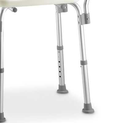 Banqueta de Banho com Encosto e Apoio de Braço até 135 Kg D3 Dellamed Branco