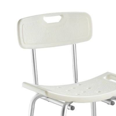 Banco Para Banho com Encosto e Altura Regulável até 135 Kg D2 Dellamed Branco