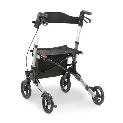 Andador de Alumínio Compacto 4 Rodas até 135 Kg D14 Dellamed Preto