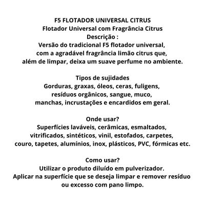 Flotador Universal Citrus F5 Perol Gl 5 Lts