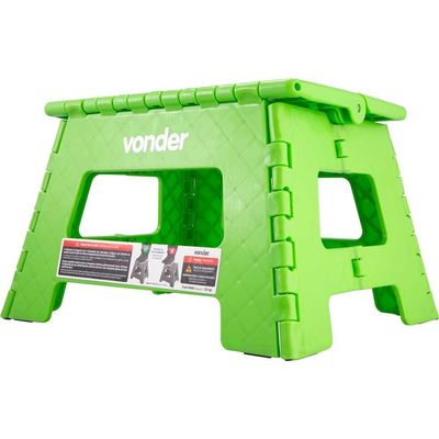 Banqueta Plástica Dobrável 220Mm Verde Vonder