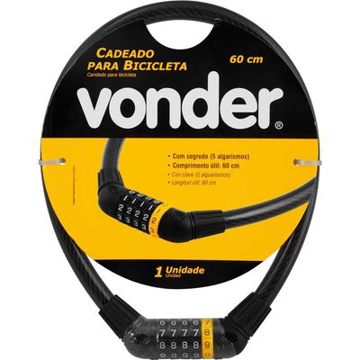 Cadeado P/Bicicleta 60Cm C/Segredo Vonder