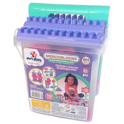 MERCOBLOCKS 110 PEÇAS ROXO - Mercotoys