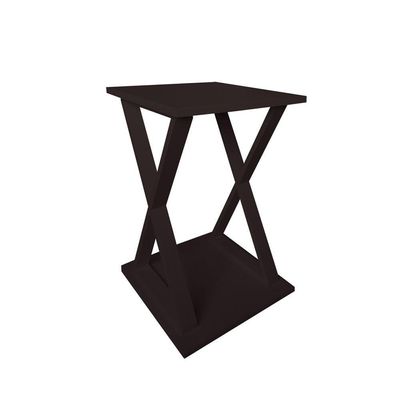Mesa X Lateral de Apoio ou Mesa de Cabeceira Preto Laca