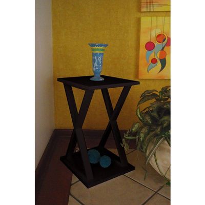 Mesa X Lateral de Apoio ou Mesa de Cabeceira Preto Laca