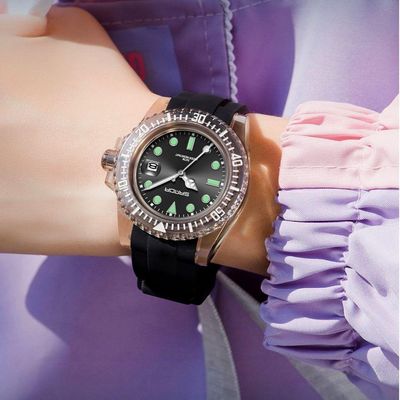 Relógio De Quartzo Feminino Casual Alça De Silicone A Prova De D´agua