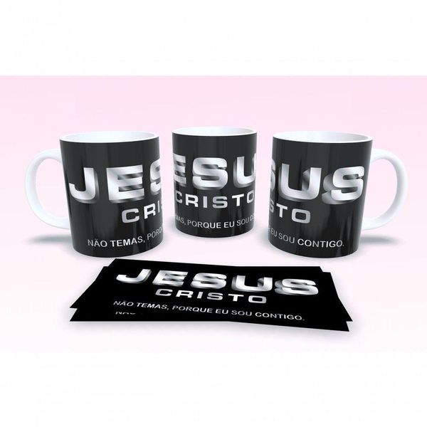 Caneca De Porcelana 325ml Decorada Frases Religiosas Estampa 52