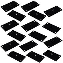 Kit 16 Chapinhas Chapa Reta Fixação Pés Palito Rosca 5/16 Preto G59