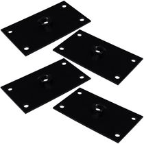 Kit 4 Chapinhas Chapa Reta Fixação Pés Palito Rosca 5/16 Preto G59
