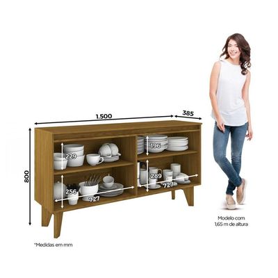 Buffet 04 Portas Quartzo Henn Nature Com Off White