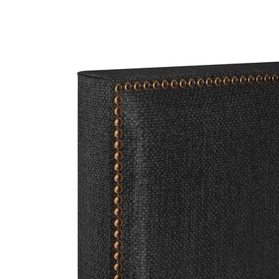 Cabeceira Cama Box Casal Com Tachas 140 Cm Vicenza L02 Linho Chumbo - Lyam Decor