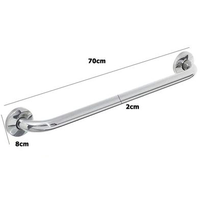 Alça De Apoio Barra Inox Kit 9 Unidades 70cm Acessibilidade Deficiente Anti Queda Idoso Gestante