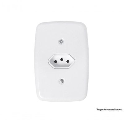Tomada Ideale Br 2p+t 10a 250v C/pl 3211 C/12pcs