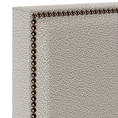 Cabeceira Box Casal King Com Tachas 195 cm Vicenza L02 Bouclê Creme - Lyam Decor