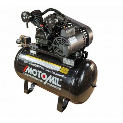 Compressor 140lbs 2hp Monofásico 110- 100l Cmv-10-100 Motomil 220V