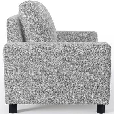 Kit 02 Poltronas Decorativa Para Sala De Estar E Recepção Malta L02 Bouclê Cinza - Lyam Decor