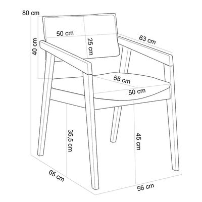 Kit 02 Cadeiras Para Sala de Jantar Estar Living Giorgia B04 Linho Verde Musgo - Lyam Decor