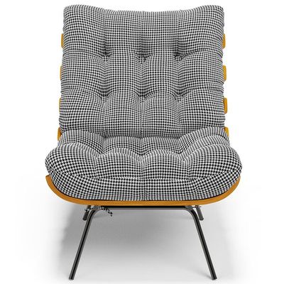 Kit 2 Poltronas Decorativas Sala de Estar Costela L02 Pied Poule - Lyam Decor