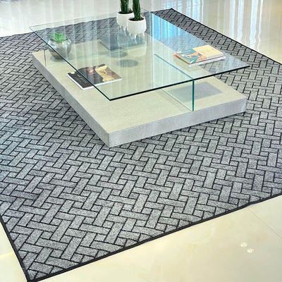 Tapete Carpete Elegante Trama 2,00 X 2,50 Titulos Cor Cinza