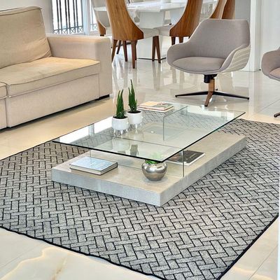 Tapete Carpete Elegante Trama 2,00 X 2,50 Titulos Cor Cinza