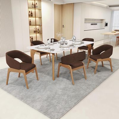 Cadeira de Jantar e Estar Living Estofada Lince L02 Couríssimo Marrom - Lyam Decor
