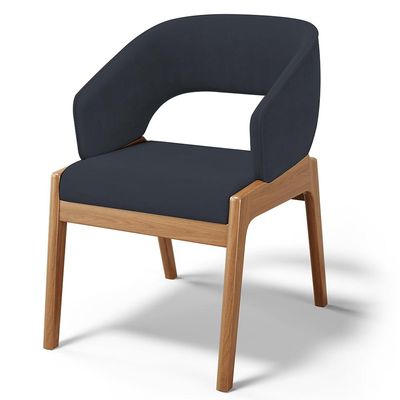 Kit 06 Cadeiras de Jantar e Estar Living Estofada Lince L02 Suede Preto - Lyam Decor