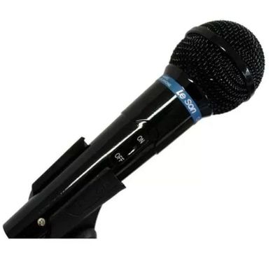 Microfone Leson Mc-200 Dinamico Profissional Preto Brilhante