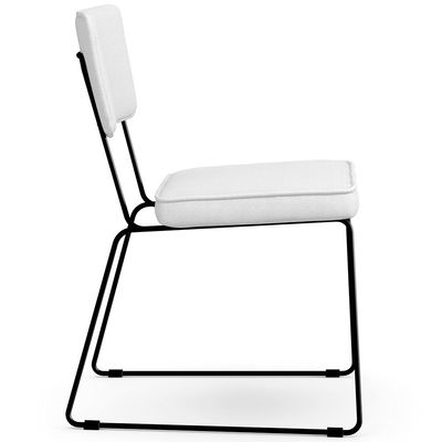 Cadeira Decorativa Estofada Para Sala De Jantar Allana L02 Facto Branco - Lyam Decor