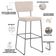 Kit 02 Banquetas Alta Para Cozinha Sala De Jantar Base Em Aço Allana L02 Suede Bege - Lyam Decor