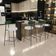 Kit 02 Banquetas Baixa Bar Cozinha E Sala De Jantar Milão L02 Facto Verde Linho Cinza - Lyam Decor