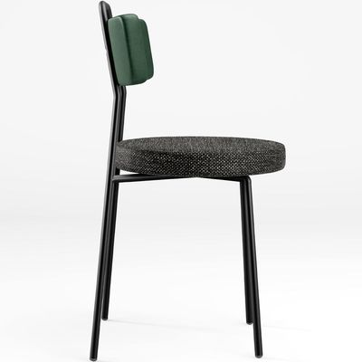Cadeira Decorativa Estofada Para Sala de Jantar Barcelona L02 Facto Verde Musgo Linho Chumbo - Lyam