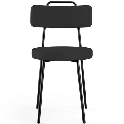 Kit 02 Cadeiras Decorativas Estofada Para Sala De Jantar Barcelona L02 Facto Preto - Lyam Decor