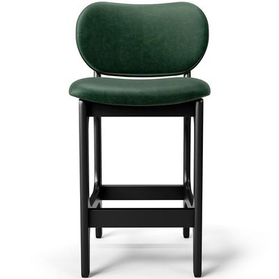 Banqueta Baixa Bar Cozinha E Sala De Jantar Fixa Betta L02 Preto Facto Verde Musgo - Lyam Decor