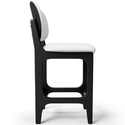 Banqueta Baixa Bar Cozinha E Sala De Jantar Fixa Betta L02 Preto Facto Branco - Lyam Decor