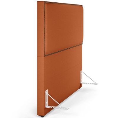 Cabeceira Casal Queen Box Com Tachas 160 cm Vicenza L02 Tecido Terracota - Lyam Decor