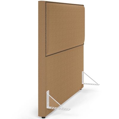 Cabeceira Cama Box Casal Com Tachas 140 cm Vicenza L02 Bouclê Mostarda - Lyam Decor