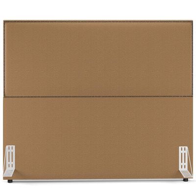 Cabeceira Box Casal King Com Tachas 195 cm Vicenza L02 Bouclê Mostarda - Lyam Decor