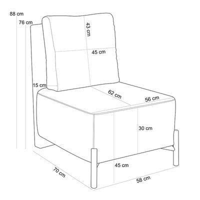 Kit 02 Poltronas Decorativas Sala de Estar Living Hungria L02 Couríssimo Camel Bouclê Bege - Lyam