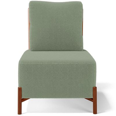 Kit 02 Poltronas Decorativas Sala de Estar Living Hungria L02 Couríssimo Camel Bouclê Oliva - Lyam