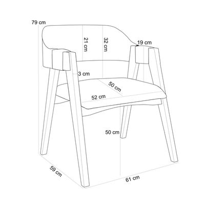 Cadeira Para Sala de Jantar e Estar Living Estofada Suran L02 Suede Verde Musgo - Lyam