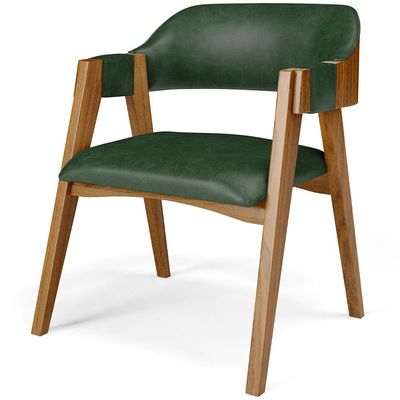 Kit 04 Cadeiras Para Sala de Jantar e Estar Living Estofada Suran L02 Couríssimo Verde Musgo - Lyam