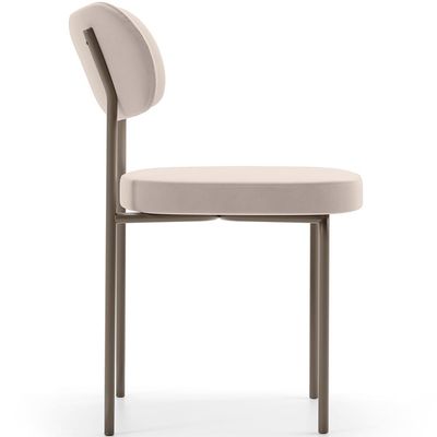 Kit 04 Cadeiras Decorativa Estofada Para Sala de Jantar Melina Base Arena L02 Suede Bege - Lyam Decor