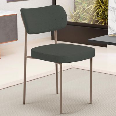Kit 02 Cadeiras Para Sala De Jantar Melina Base Arena L02 Linho Verde Musgo - Lyam Decor
