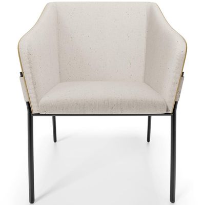 Cadeira Para Sala de Jantar Estar Living Olívia L02 Linho Cru Couríssimo Fendi - Lyam Decor