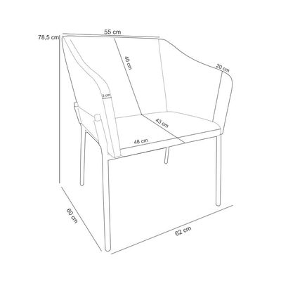 Cadeira Para Sala de Jantar Estar Living Olívia L02 Linho Cru Couríssimo Fendi - Lyam Decor